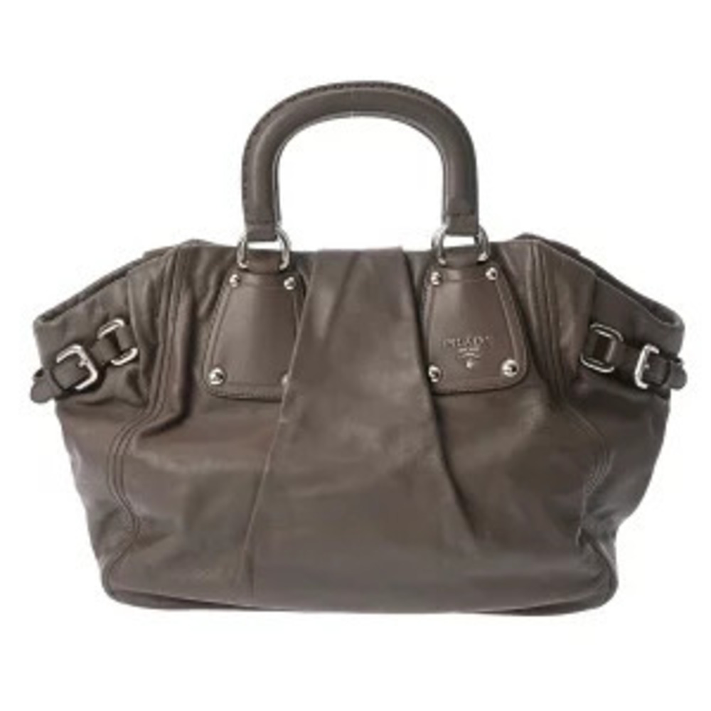 Prada bag Greige Gray leather handbag